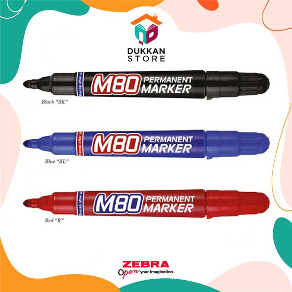 

Spidol Permanen - Permanen Marker M-80 #zebra