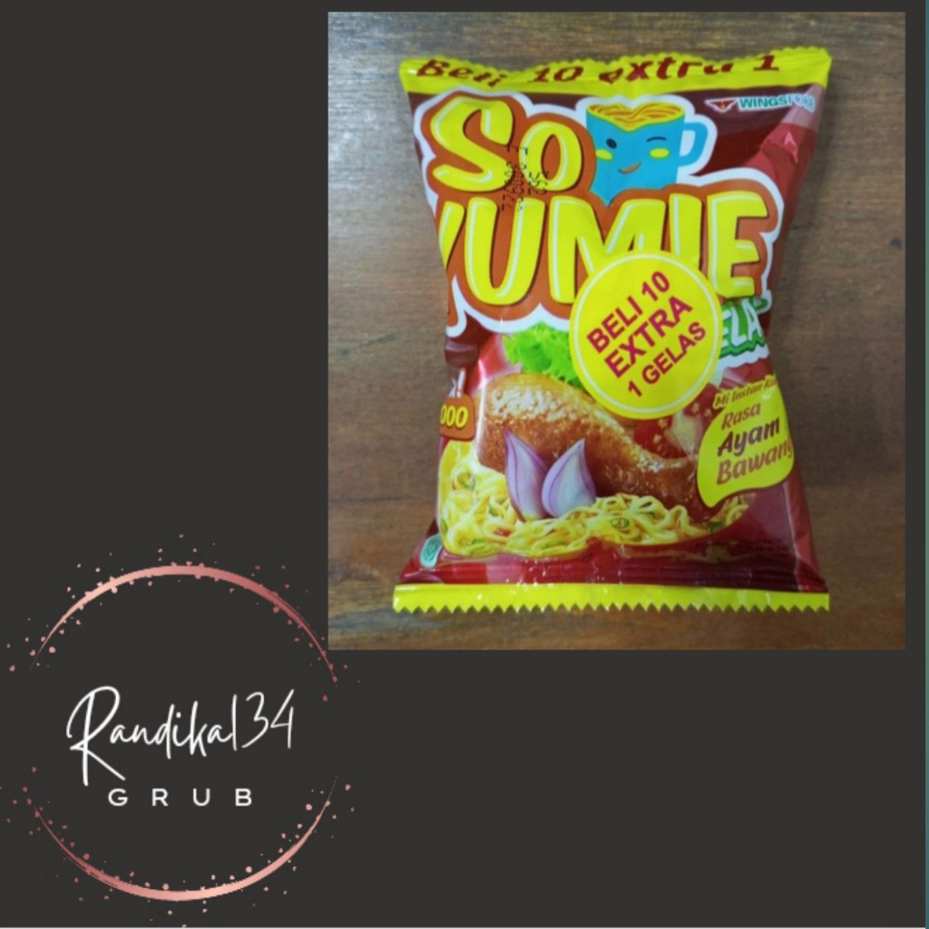 

so yumie mie gelas kemasan 30gr rasa ayam bawang