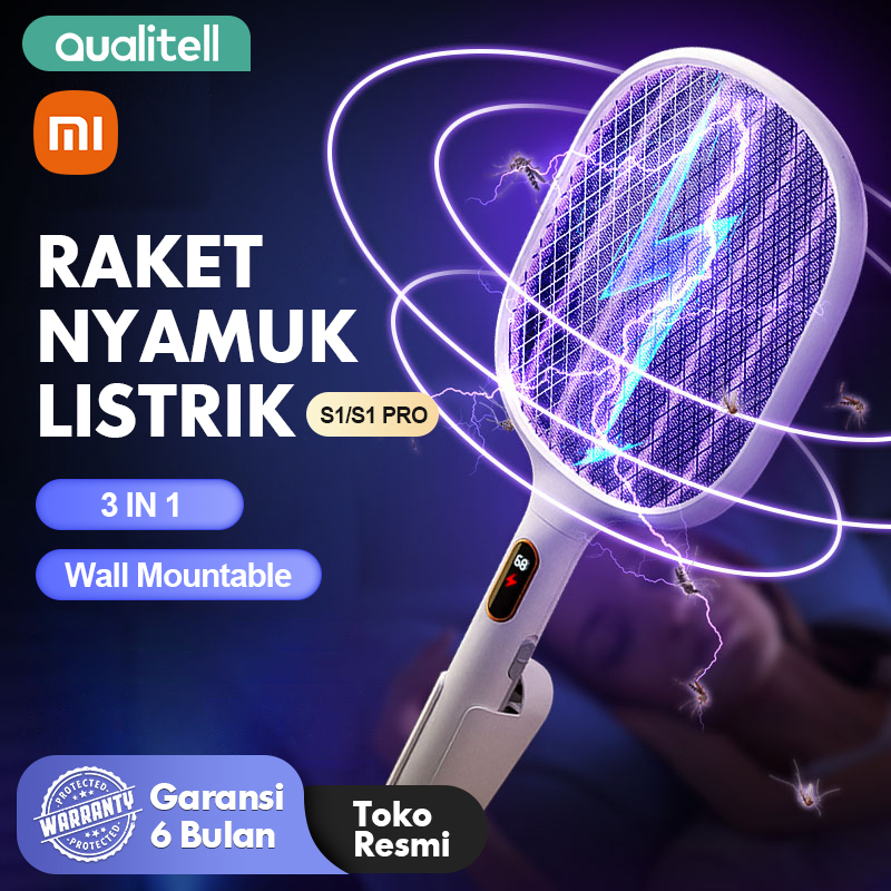 Qualitell Xiaomi Raket Nyamuk Listrik S1 Multifungsi Pembunuh Nyamuk Elektrik Mosquito Killer