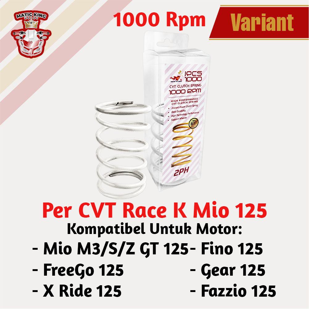 Per CVT Puli Pully Racing Mio J Soul GT X Ride Fino 115 Race K 1000 RPM