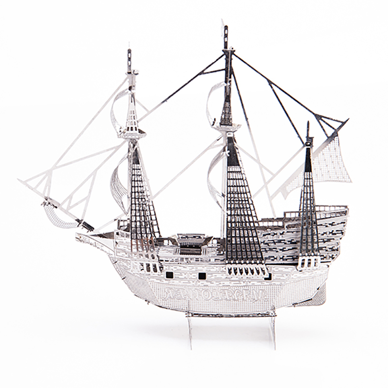 Puzzle 3D Metal Kapal MayFlower Ship - Miniatur Kapal Laut - Metal Pazel