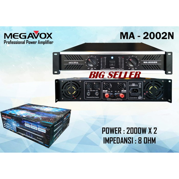 POWER AMPLI MEGAVOX MA 2002 AMPLIFIER MEGAVOX MA2002 ORIGINAL