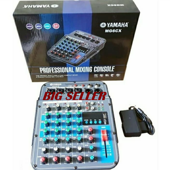 Mixer Mini 6 Channel 6 Ch YAMAHA MG6CX MG-6CX MP3 USB Bluetooth