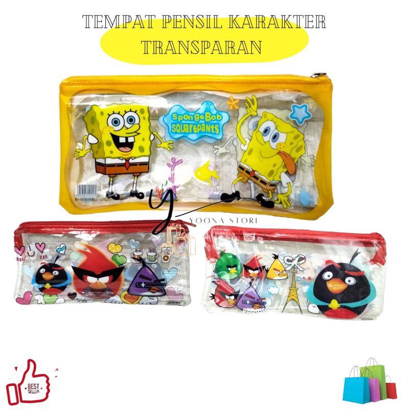 

TEMPAT PENSIL ANAK TRANSPARAN ALA KOREA KARTUN LUCU / TEMPAT PENSIL ALAT TULIS / POUCH PENYIMPANAN ALAT TULIS KOSMETIK