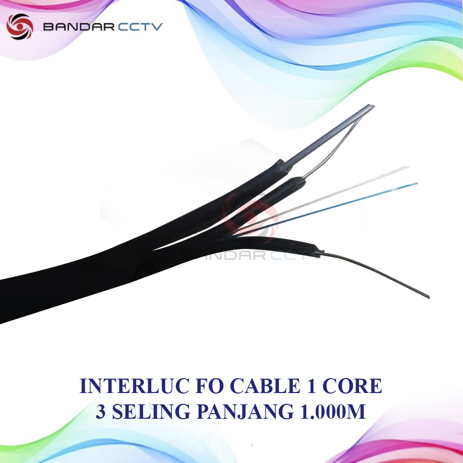 Interluc FO Cable 1 core 3 seling panjang 1.000m