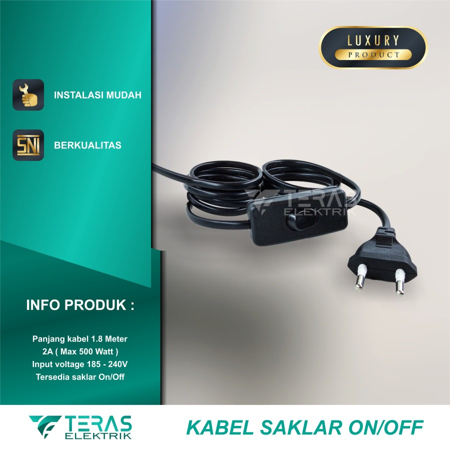 kabel sambung dengan tombol on off