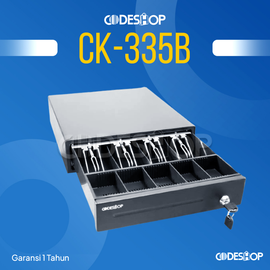 Laci Kasir Cash Drawer 4 Slot CODESHOP CK-335B - Hitam