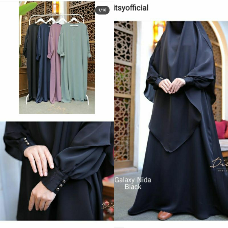 Ditsy Levera formal black size L galaxy nida