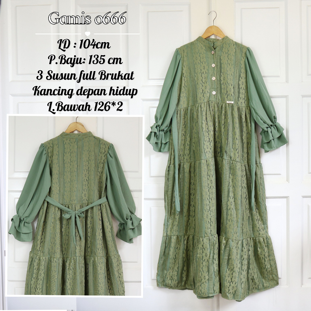 IZANY Gamis / Dress Brukat Kode 0666