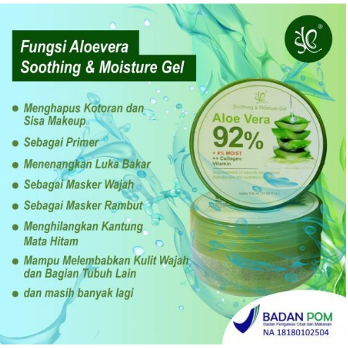 DHIO - SYB SHOOTING AND MOISTURE GEL ALOE VERA 92% BPOM / SHOOTING GEL