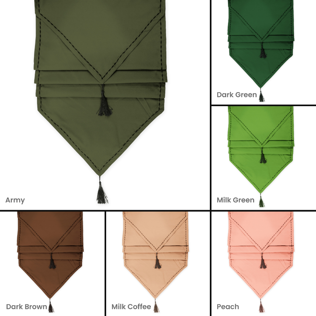 Taplak meja tamu bordir table runner modern minimalis