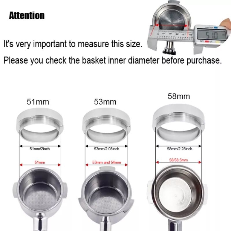 AREYOUCAN 51mm Dosing Ring Espresso Bottomless Portafilter Stainless Steel - AR5