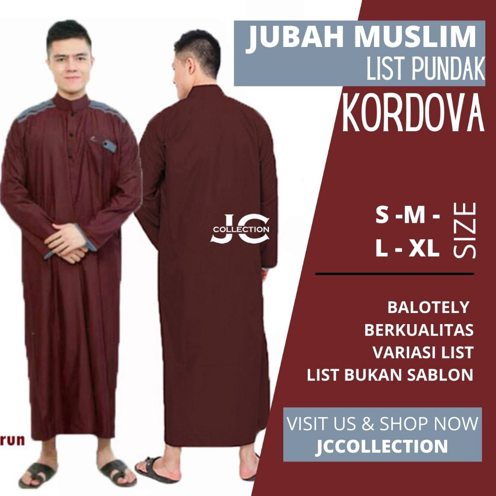 Jubah Muslim Kordova Variasi List Pundak - JCCollections