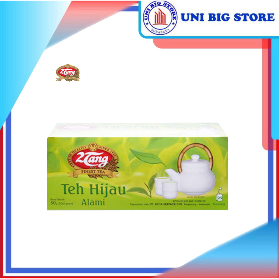 

2Tang Teh Hijau Alami 50 gr 25 Sachet Natural Green Tea