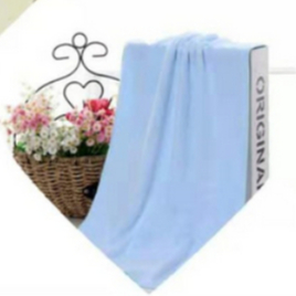 TBOSS [80X150cm] Handuk Mandi Extra Besar Dewasa Handuk Polos Serat Air Microfiber-Biru Muda 70x140cm