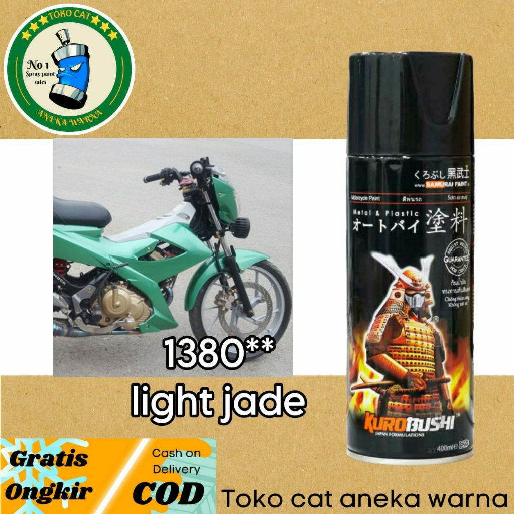 SAMURAI PAINT 1380** LIGHT JADE 400ML CAT SEMPROT SPRAY PAINT PILOX PILOK