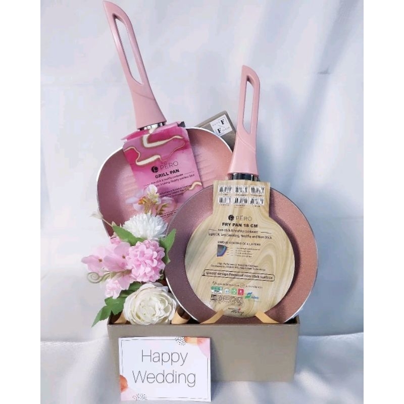 

Hampers Lebaran, Natal, Pernikahan Fry Pan & Set Spatula Silicone | Wedding Gift di Semarang