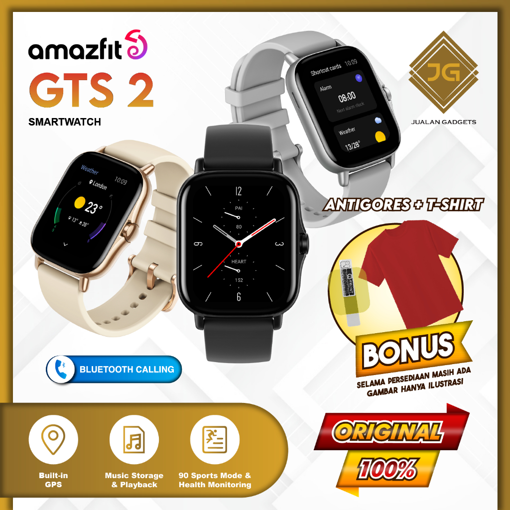 Amazfit GTS 2 Smartwatch International Version Amoled Display - Garansi Resmi