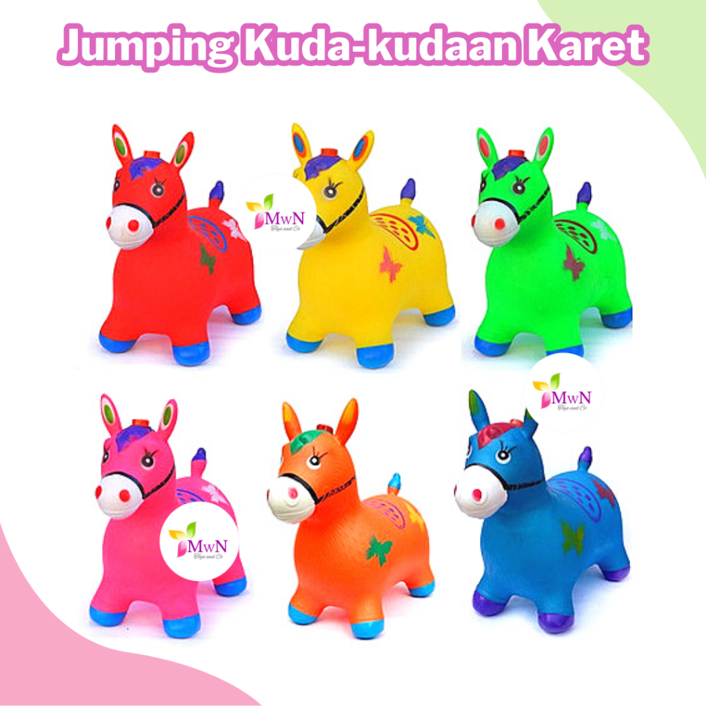 mwn.toys Jumping Animal / Kuda Kudaan Karet ( ada musik dan lampu )