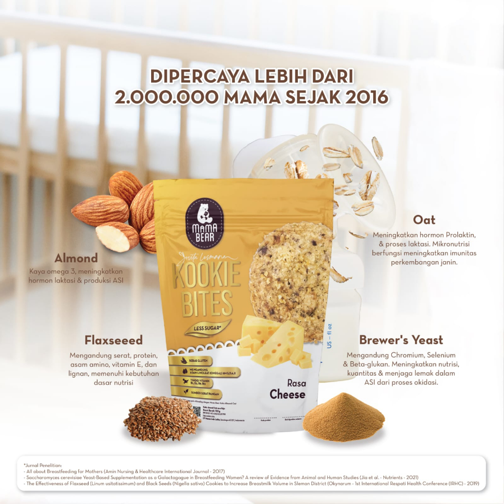 Mama Bear  Kukis Almond Oat Free Pelancar ASI Mamabear