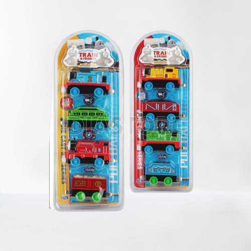 DIE CAST KERETA BESI MAGNET ISI 4 PCS ( 2 buah GERBONG 2 buah KERETA )