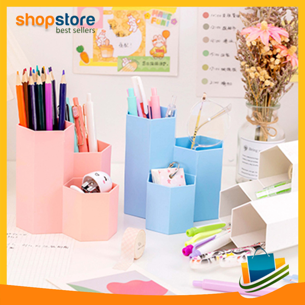 

Tempat Pensil 3 Slot 3 in 1 Kotak Pensil Organizer 3 Layer Import COD 931