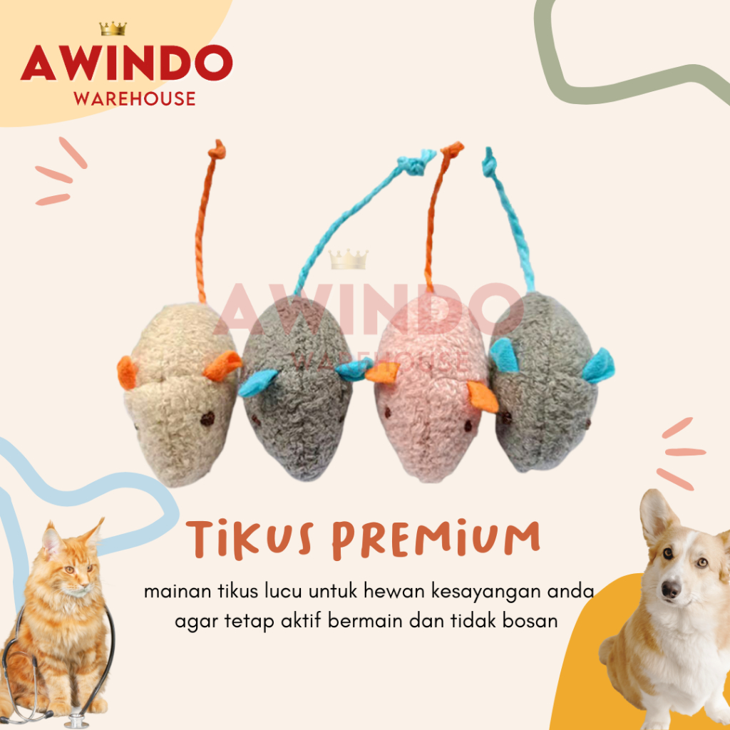 TIKUS BLUDRU - Mainan Kucing Tangkap Tikus Premium Cat Toy