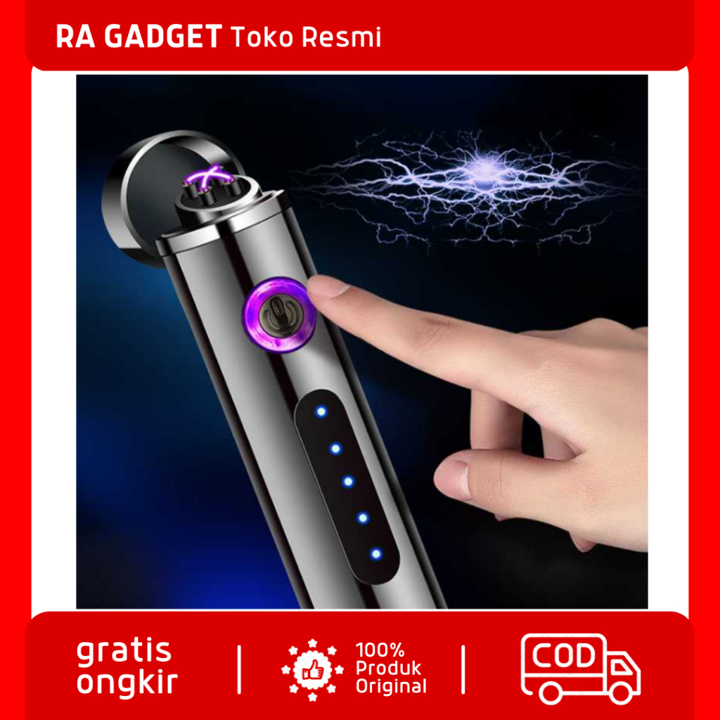 Firetric Korek Api Elektrik Double Plasma Arc USB Recharge / Korek Api Electric Plasma Usb Mancis Ga
