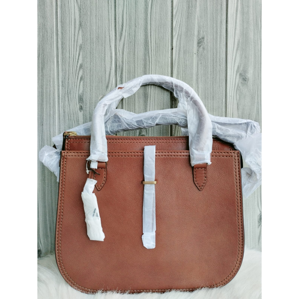 tas BRANDED Medium Ryder Satchel Brown Leather with key (very rare)