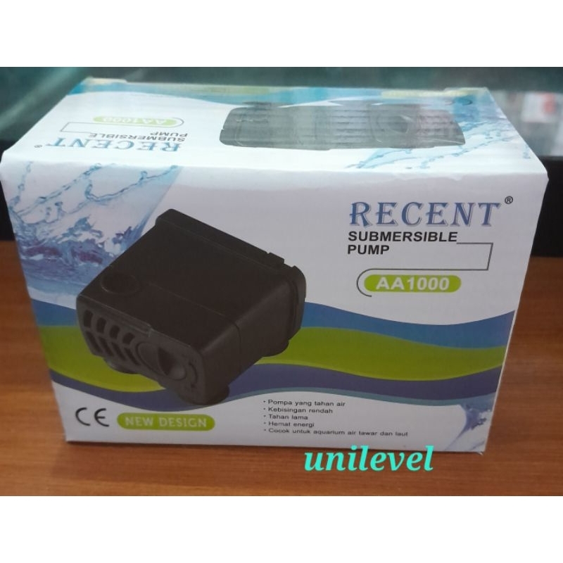 pompa celup aquarium kecil RECENT AA 1000 aquarium mini