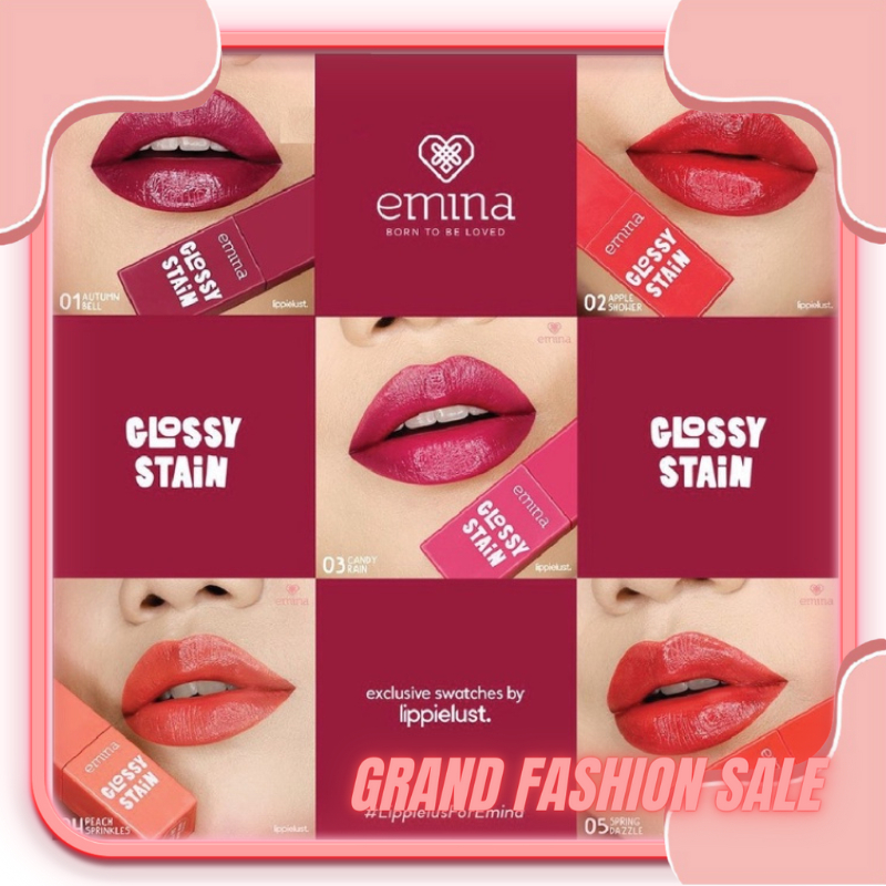 DOMMO - D8160 Emina Glossy Stain 3g | Emina Lip Tint Gloss 3g