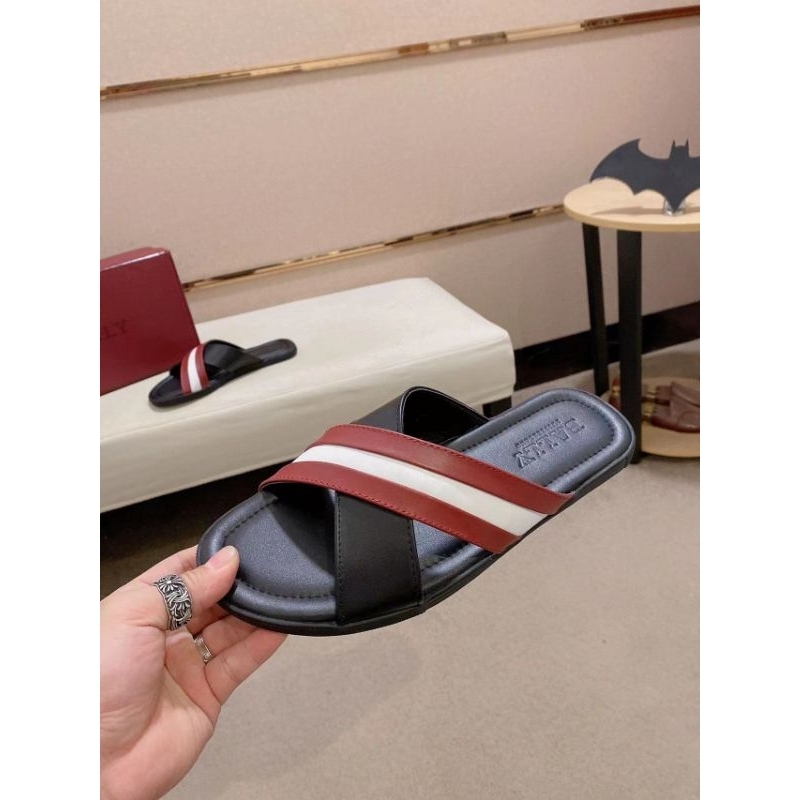 sandal pria slide bal ly sendal silang strip cowok mirror p1shoes top baru