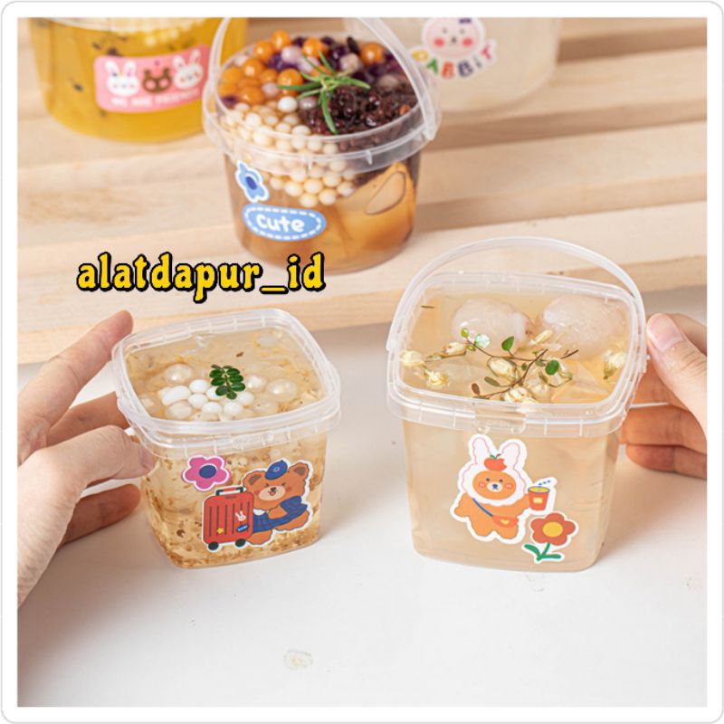 10pcs 500ml dessert box cup toples jar ember handle dessert makanan