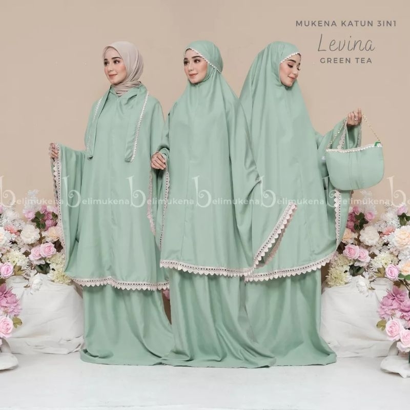 Mukena 3in1 Lesty Katun Tas Rantai Cantik - Kendari