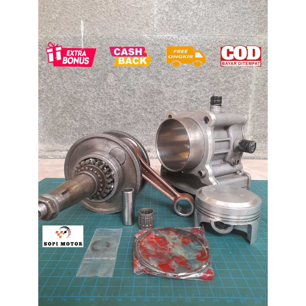 PAKET GACOR BORE UP BORING + PISTON + KRUK AS PNP JUPITER MX, VIXION, NVL, R15, MX KING, XABRE, WR S