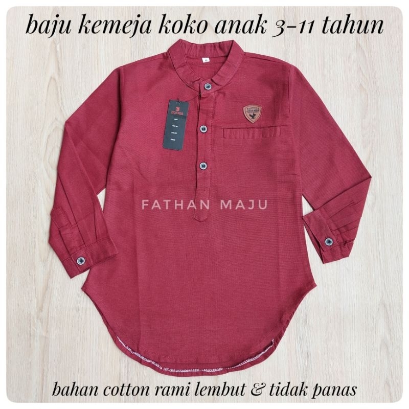 Baju Kemeja Anak Laki umur 4-13 tahun Atasan anak laki Baju anak laki Kemeja Anak laki Terbaru Terlaris