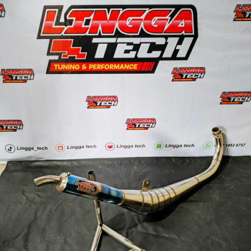 KNALPOT RX KING KOLONG SAMPING UJUNG BIRU