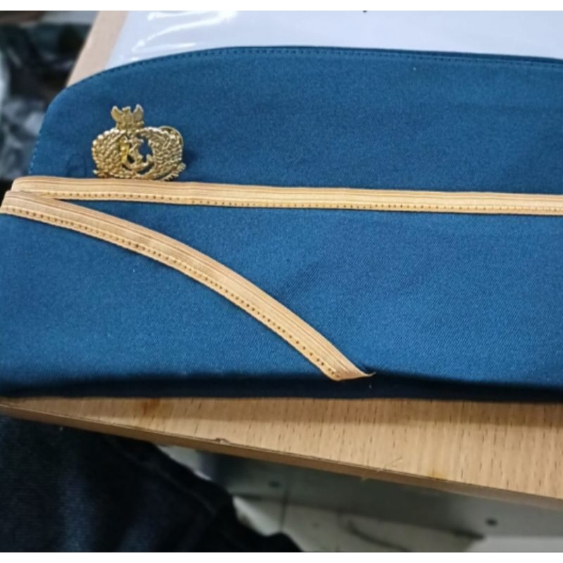 TOPI MUT PAMEN TNI AL LIS BANGKOK + EMBLEM MUT - TOPI MUT TNI AL PAMEN