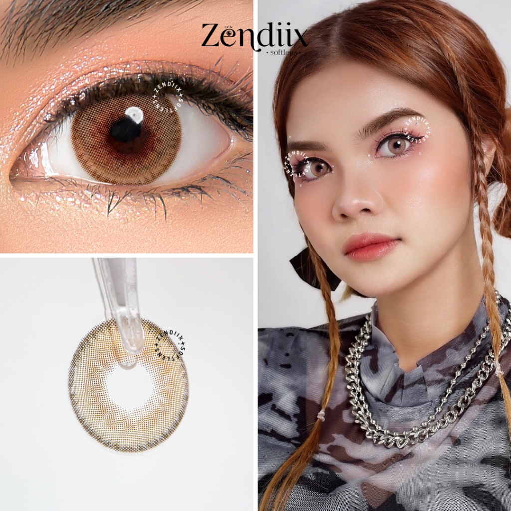 Softlens EYESM Warna TOFFE BROWN 14.2mm Normal Minus