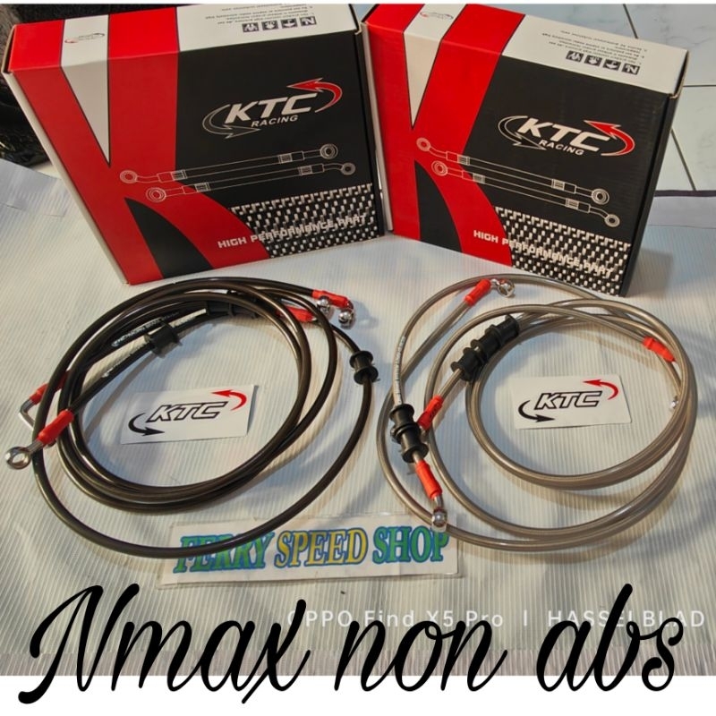 Selang rem KTC depan belakang Nmax non abs / Selang rem KTC Nmwx non abs / Kabel rem KTC racing Nmax