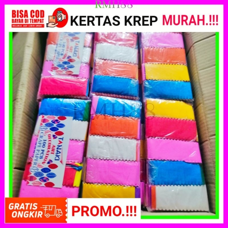 

Kertas Krep Potong / Kertas Krep Warna Warni 1 Pak