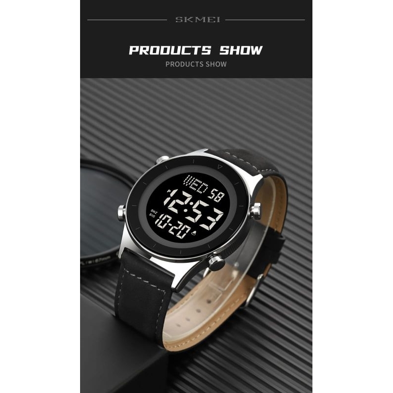 Jam Skmei 2079 leather bergaransi free gift box