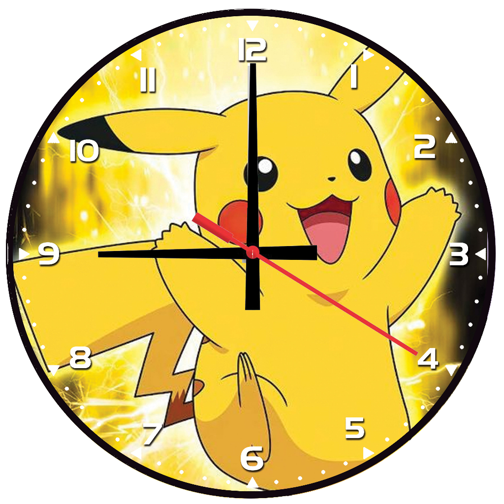 JAM DINDING POKEMON /JAM DINDING UNIK /JAM DINDING KAYU