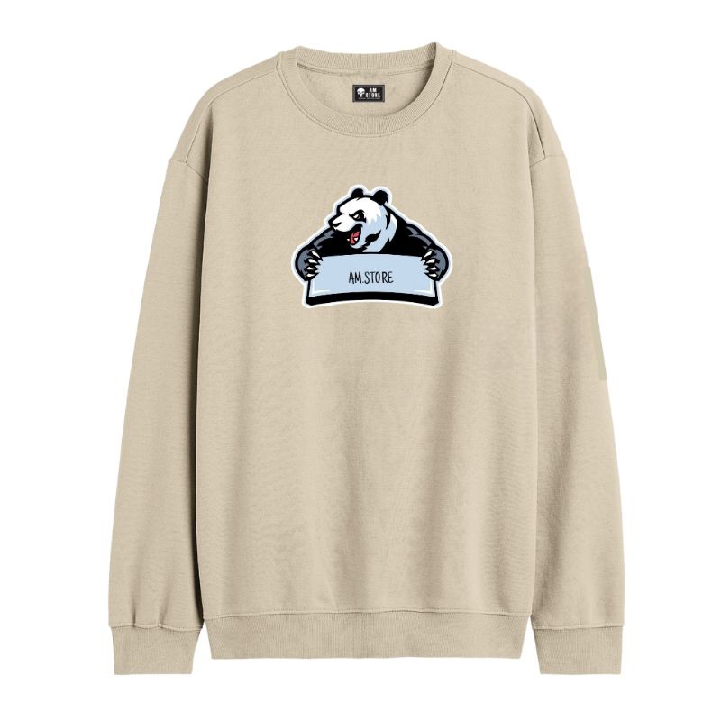 AMSTORE- Sweater Crewneck jumbo Bear ( Sablon ) big size pria wanita size xxxl xxxxl xxxxxl.