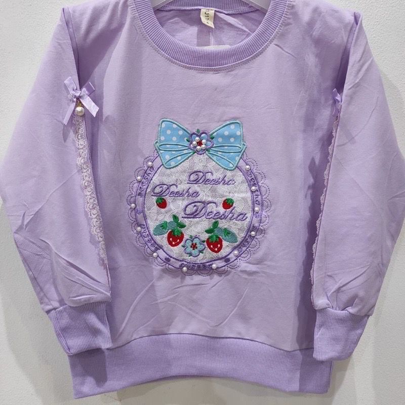 ￼Kaos anak perempuan 6-12 Tahun/Sweater anak perempuan import/Kaos anak perempuan lengan panjang