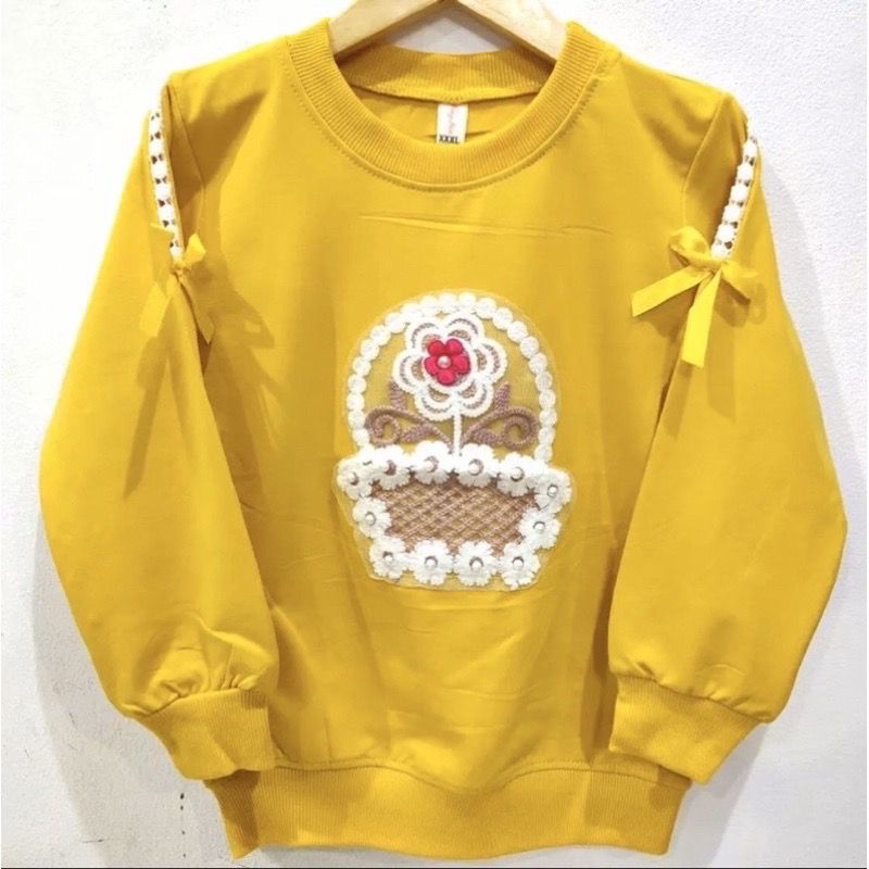 ￼Kaos anak perempuan 6-12 Tahun/Sweater anak perempuan import/Kaos anak perempuan lengan panjang