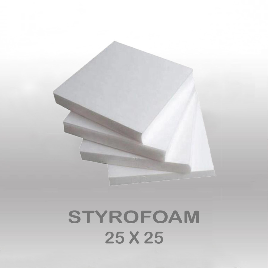 Styrofoam 25x25 Tebal Styrofoam ukuran 25x25 / Styrofoam Lembaran