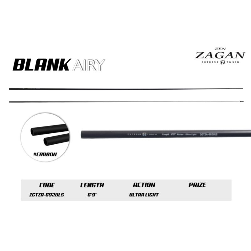 Part Blank Zagan Metal Mayhem/Slow Twitch/Offshore Shooter/Gt Zero Airy Bahan Carbon X wrap