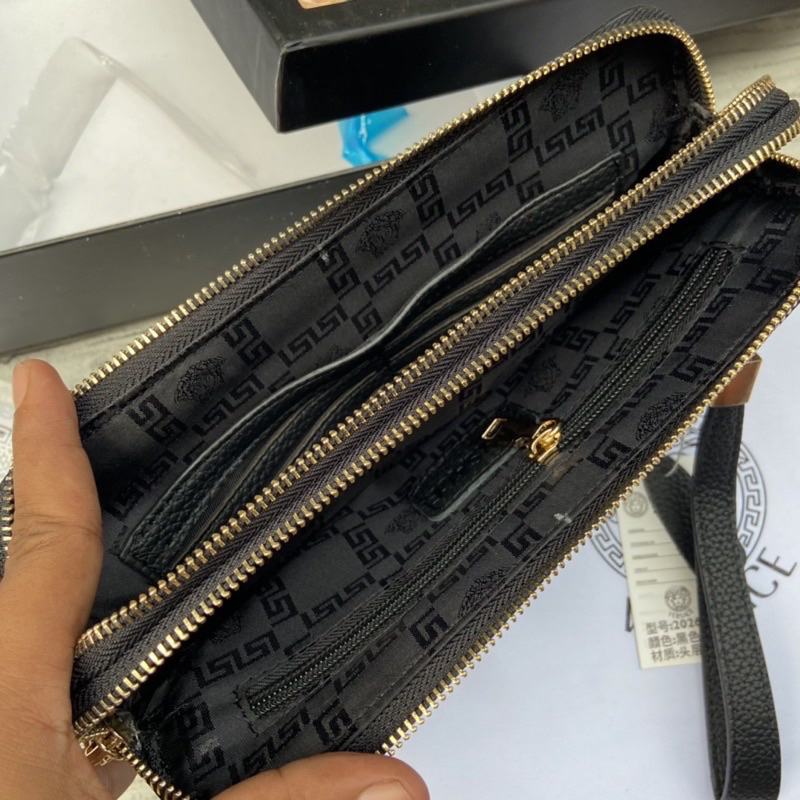 Clutch Vers@ce Kulit asli Import handbag pria import clutch bag pria hand bag pria