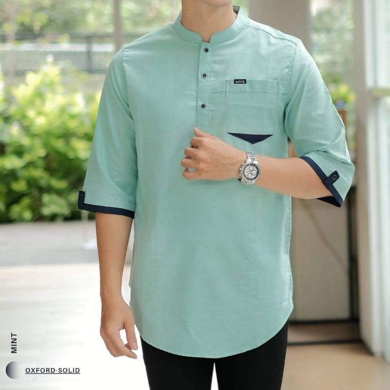 Koleksi Baju Koko Kurta Muslim Warna Toska Tosca Sage Green Sage Pistachio Mint Hijau